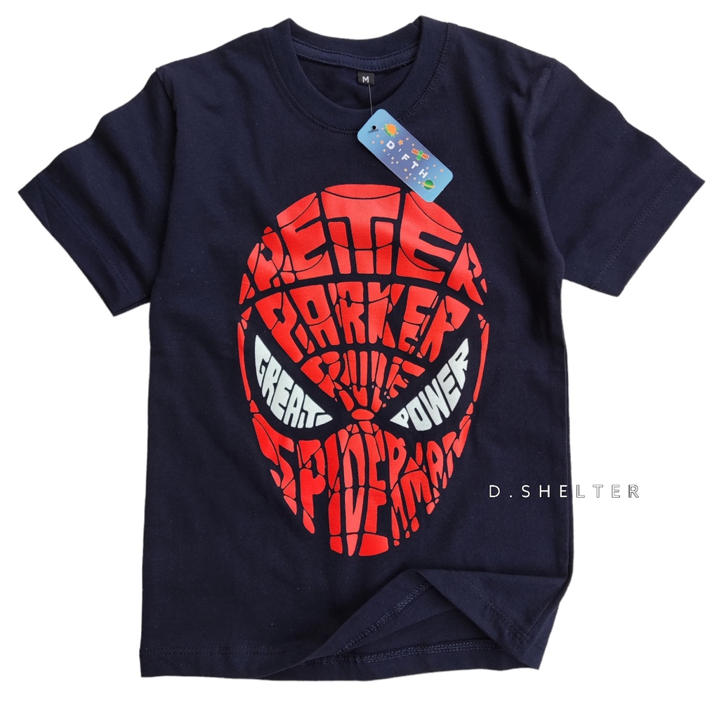 KAOS DISTRO ANAK/BAJU ANAK DONGKER SPIDER D'FTH/DSHELTER