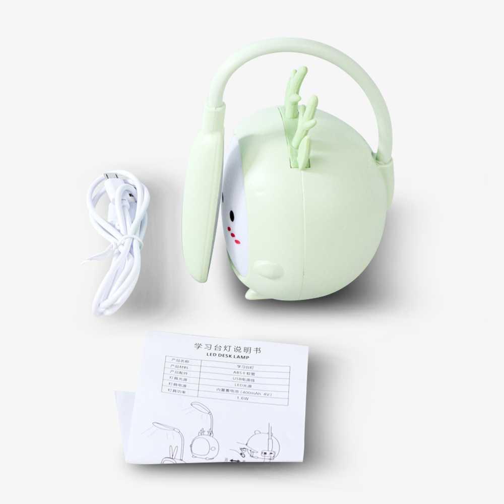 Lampu Meja Hias LED Desk Lamp Antelope Deer 3 Mode Cool White - YW2021B - Green