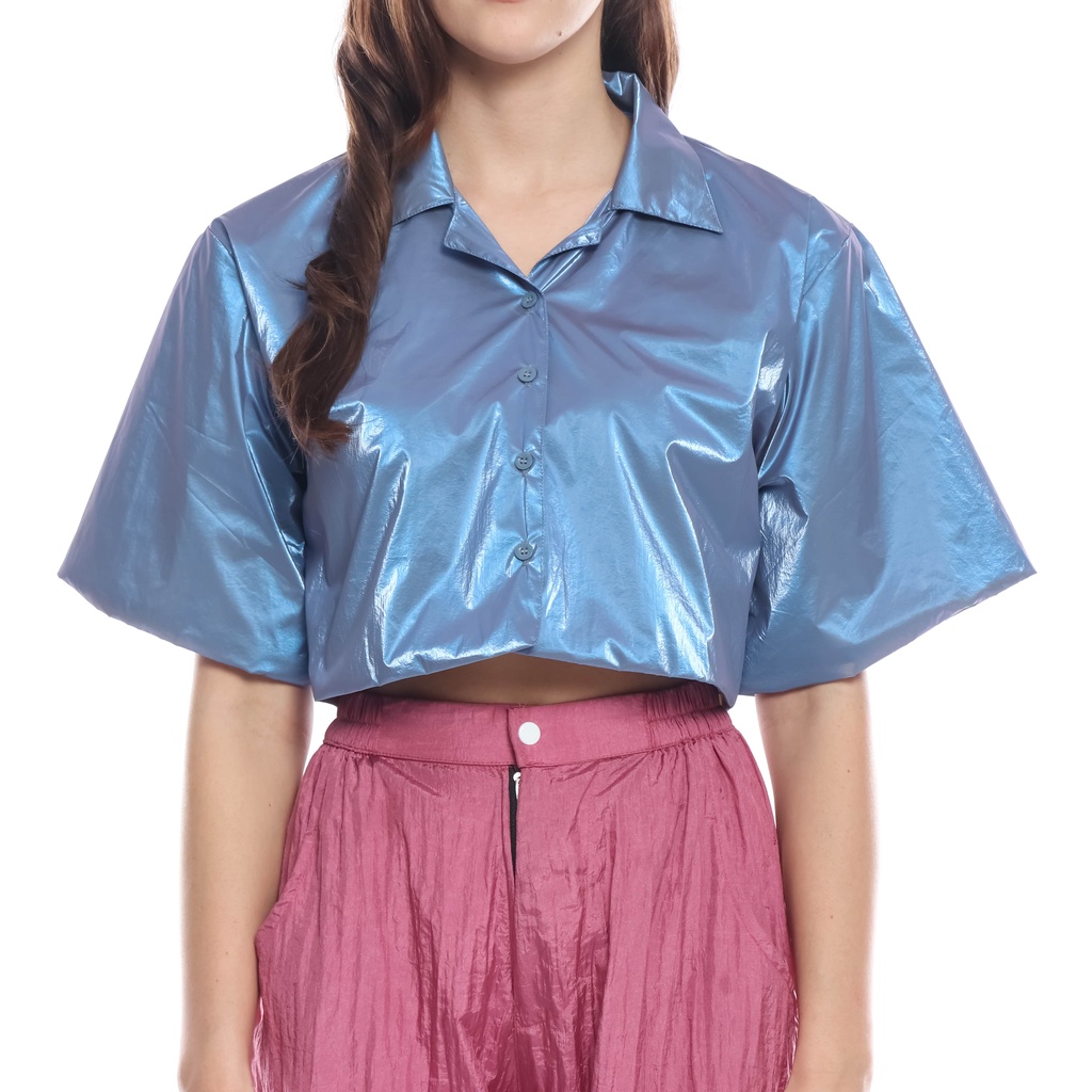 House Of We.Kala - Elana Short Sleeve Wanita Shirt Croptop Allsize