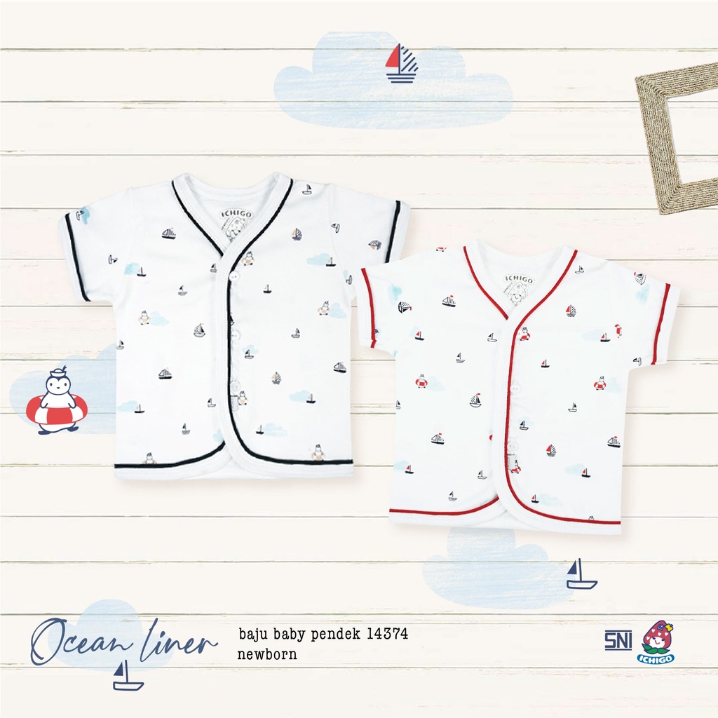 Ichigo NB Stelan Pendek Putih Ocean Liner (2 Pcs) IC-SPDPNB/2