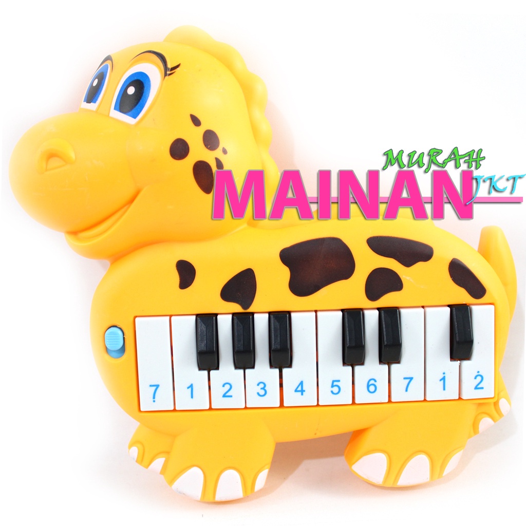 MAINANKEI MAINAN MURAH PIANO KARAKTER LUCU PIANO MUSIK PR17761 PIANO MUSIK BAYI BERBENTUK DINO LUCU