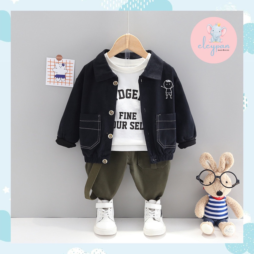 Setelan Anak Laki-Laki Baju Anak Cowok Jaket Sweater Celana Impor