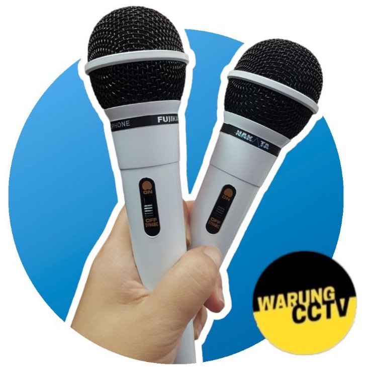 mic kabel NAKATA NK-137 mik karaoke murah berkualitas suara bagus professional dynamic microphone cable pengeras suara putih