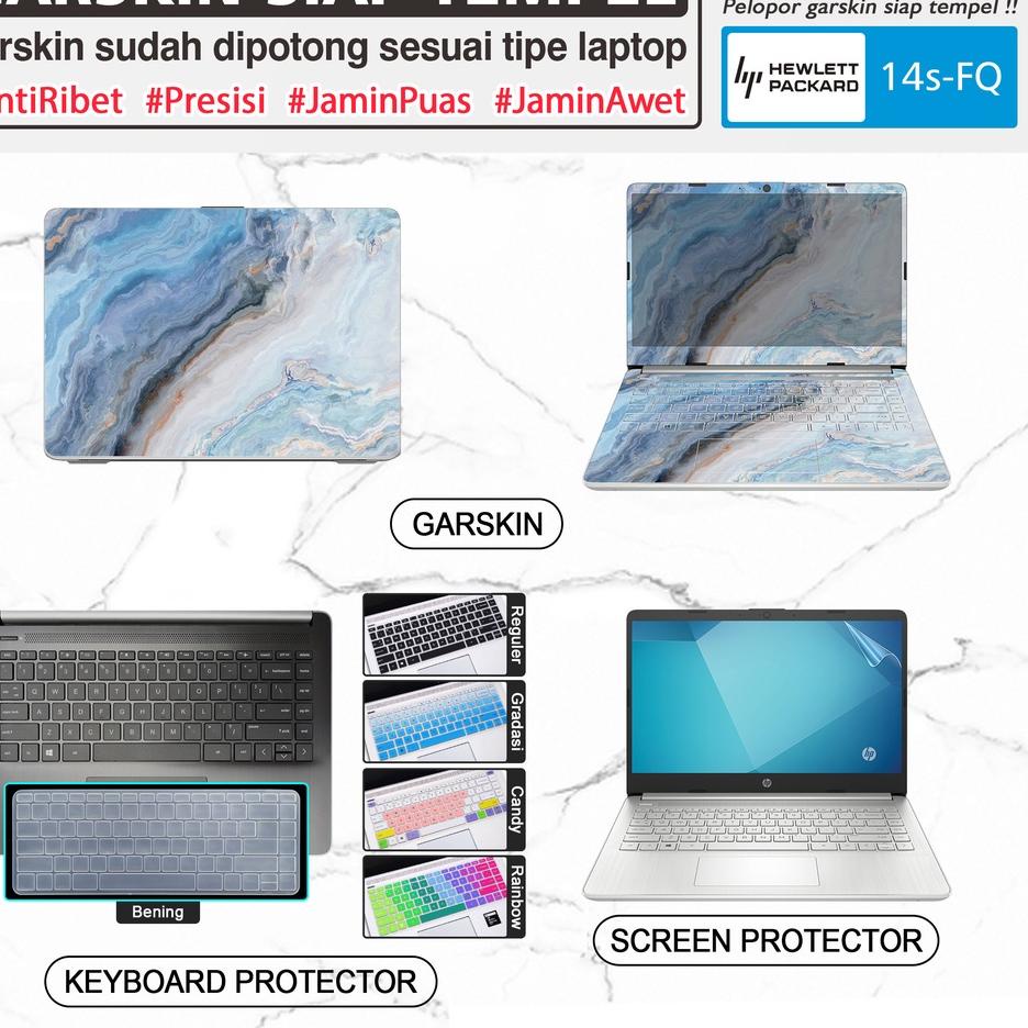 Paling Berkualitas Garskin Sticker Laptop Pelindung Keyboard Screen Protector HP 14s-fq fq0010au fq0