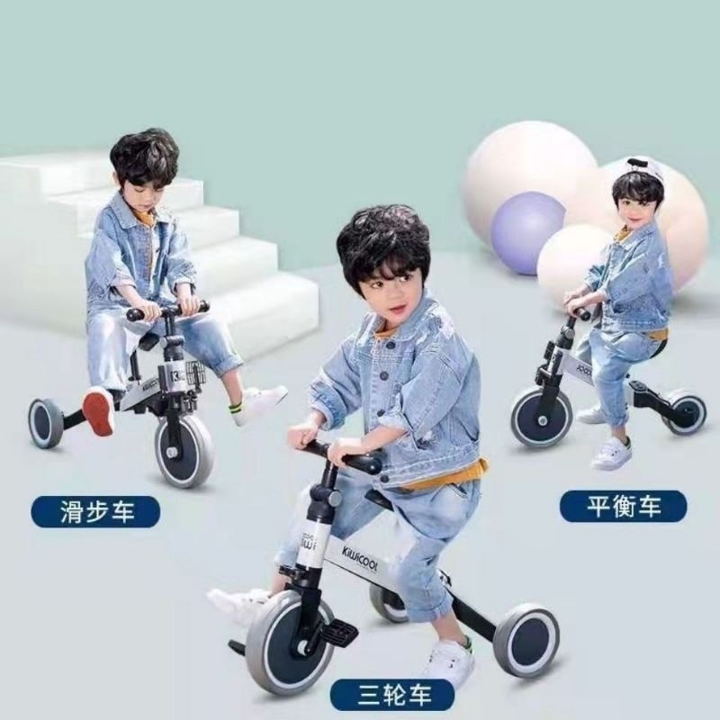One-M97 Mainan Sepeda Roda 3 anak 2in1 mainan sepeda balance bike