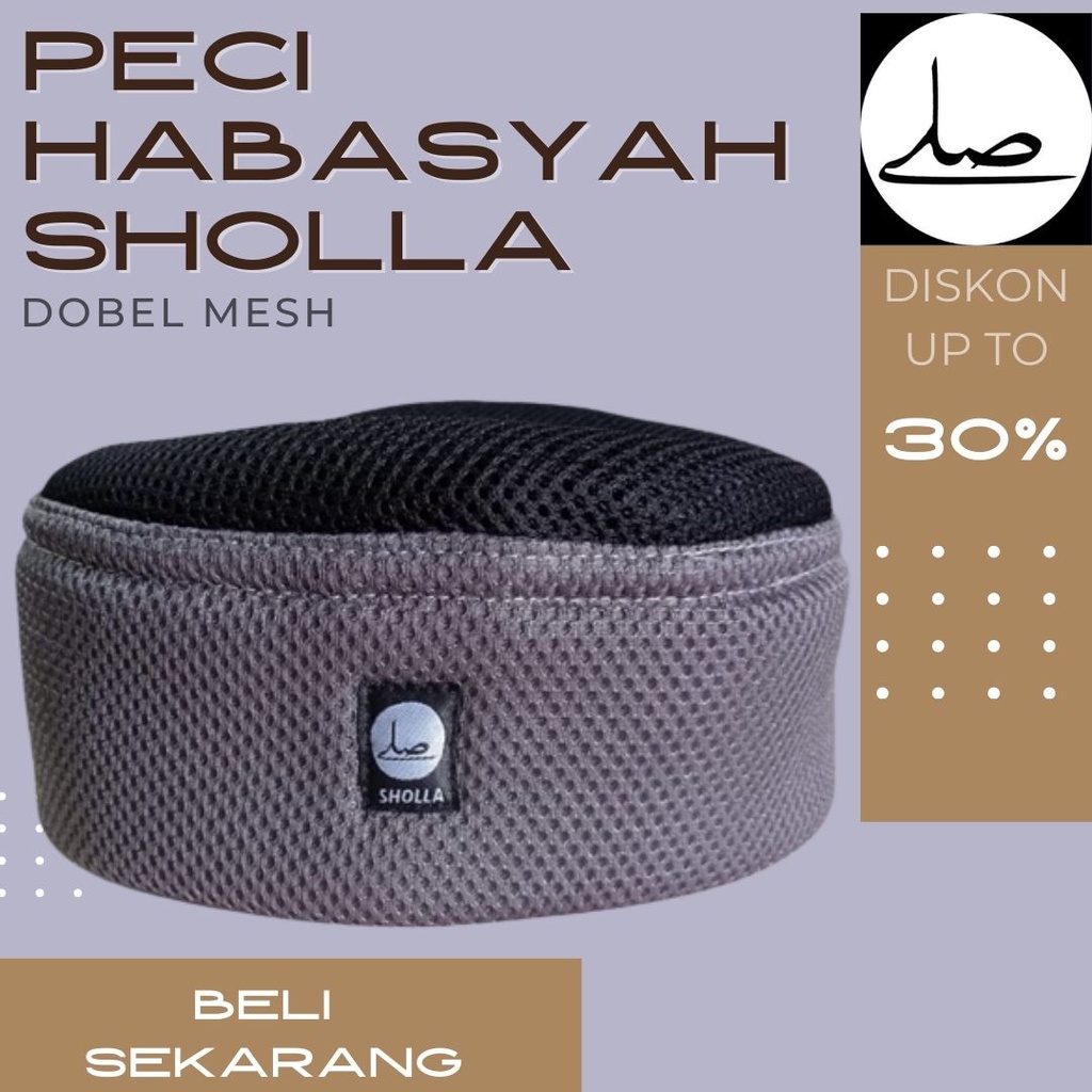 Peci Habasya Dewasa Peci Sholat Pria Dewasa Alat Perlengkapan Sholat Pria