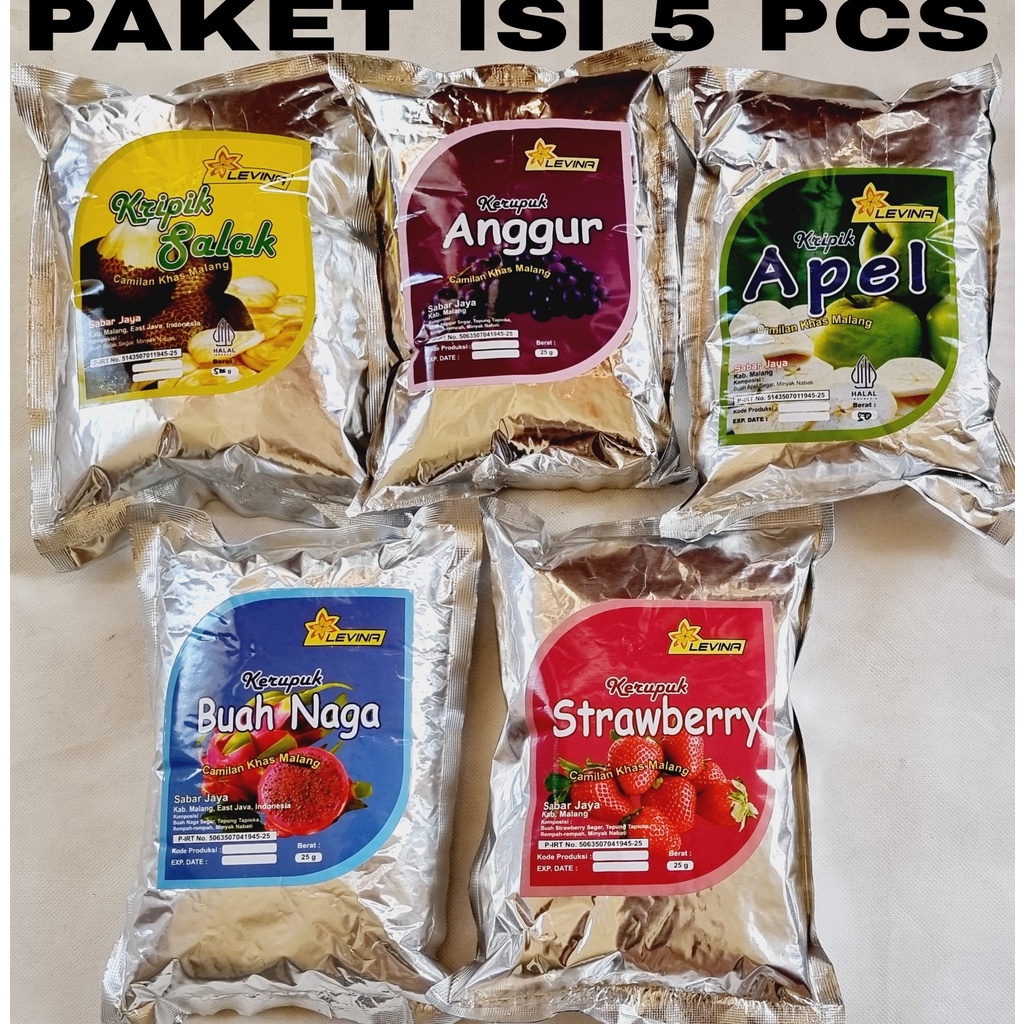 

PROMO PAKET ISI 5 BUNGKUS KERIPIK DAN KRUPUK BUAH