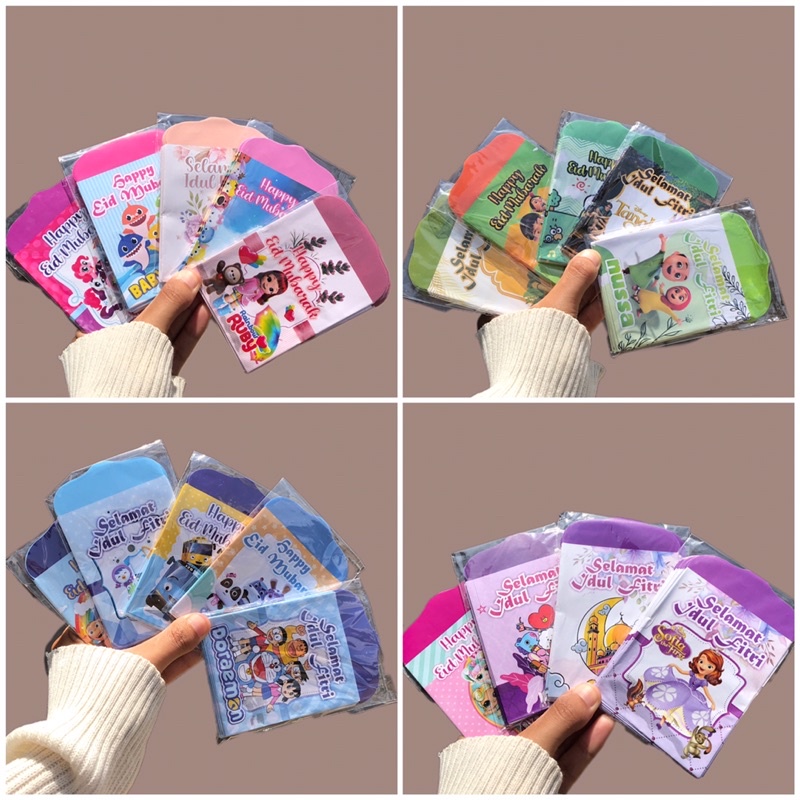 

Amplop THR harga per pack isi 10pcs. banyak pilihan motif