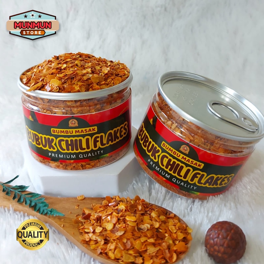 

Pet Can Rempah Bumbu Bubuk Cabe Kasar Chili Flakes Kualitas Premium