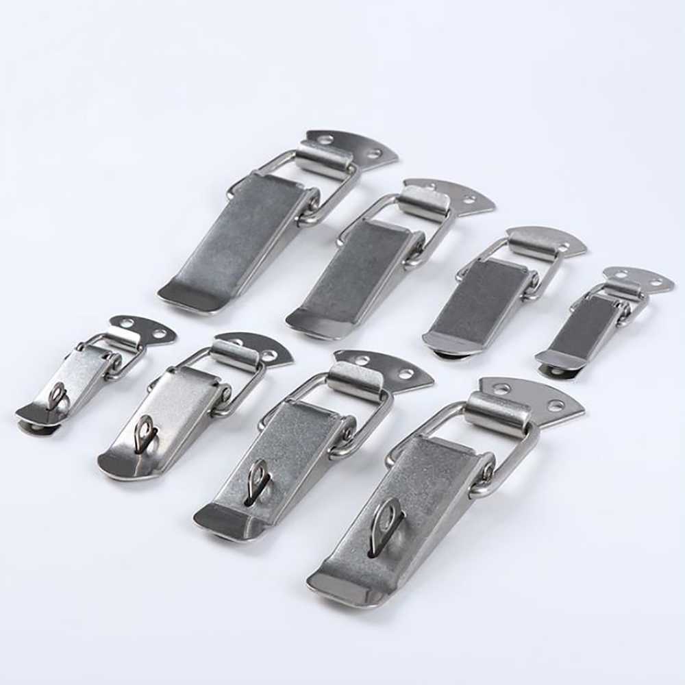 Kunci Peti Pengait Spring Loaded Buckle Lock Stainless Steel Pengunci Kotak Penyimpanan Lemari Brankas Berkualitas