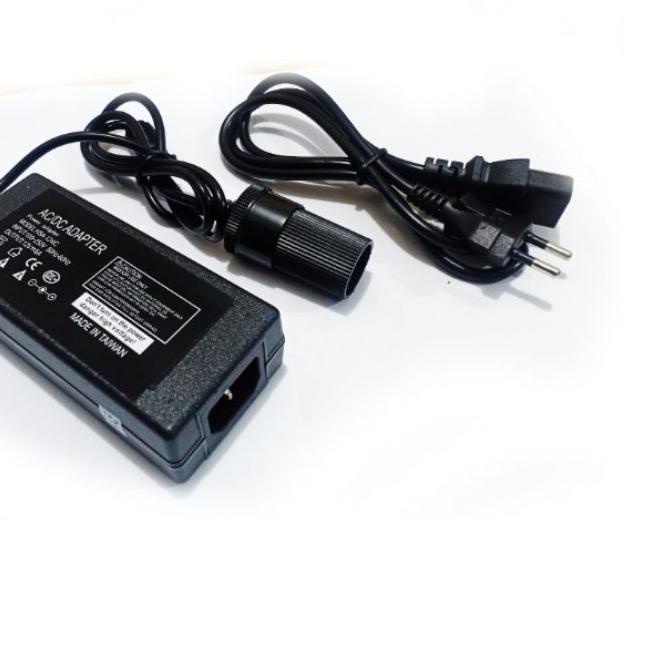✿ Adaptor 220v ac to dc 12volt 6A socket lighter mobil 6 ampere original  vacum cleaner mobil 120w m