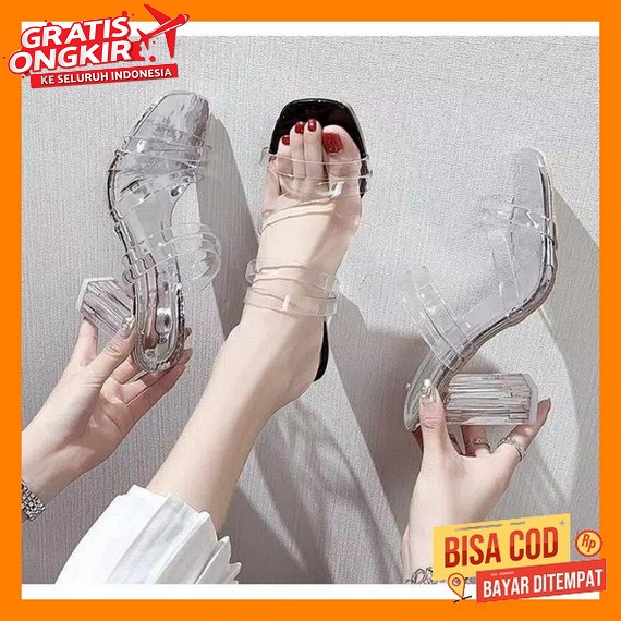 High Heels Wanita Import Pesta 3Cm 7Cm 5Cm Zara Wisuda Sandal Wanita Kekinian Korea Korean Style Hea