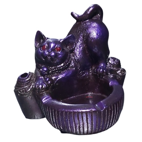 ASBAK ROKO UNIK KUCING/CAT/VIOLET/HOME DECORATION