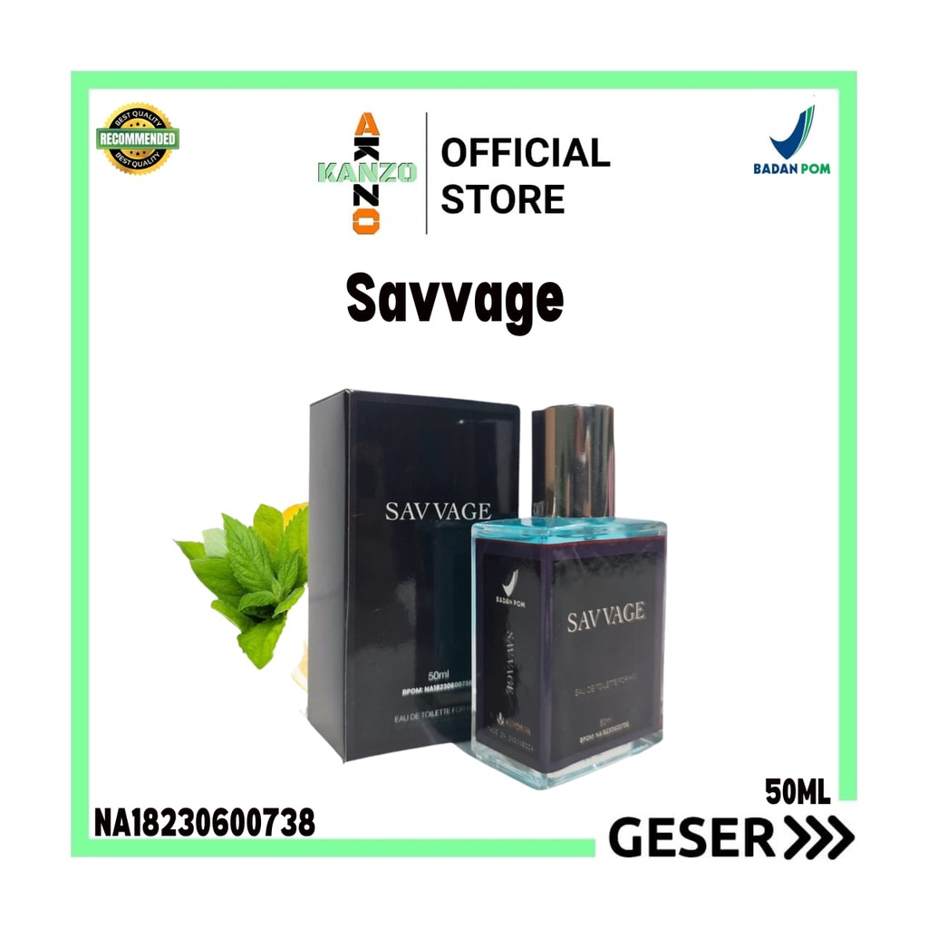 Kanzo - [BPOM] Parfum Savvage 50ml Premium / Parfum Savvage 50ml Best Seller / Parfum Pria Savvage 50ml