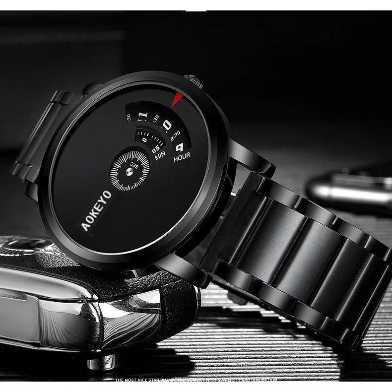 Aokeyo S230 Jam Tangan Pria Anti Air ORI Luxury Bisnis Quartz Watch（Free BOX+Kartu）-7