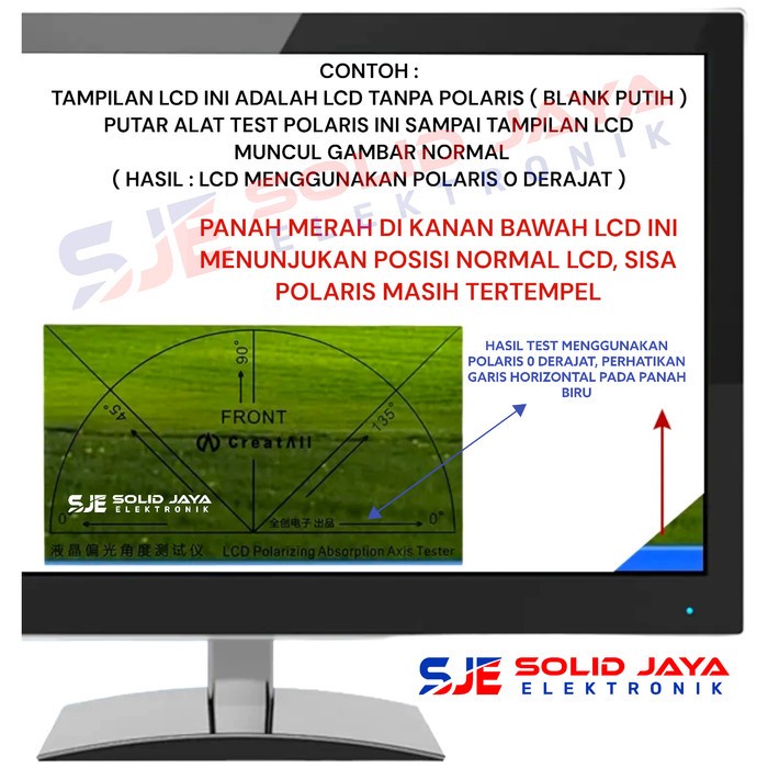 TESTER POLARIS LCD LED ALAT UKUR UJI TEST DERAJAT DERAJAD POLARIZER POLARISER PANEL ALAT UKUR TEST SUDUT DERJARAT POLARAIS POLARISER TEST ALAT TEST UKUR