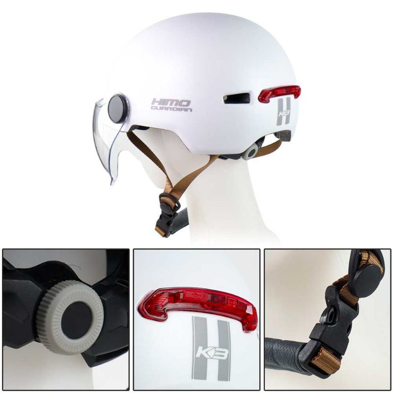 HIMO Helm Sepeda Bike Visor Adjustable Breathable with Tail Light - K3