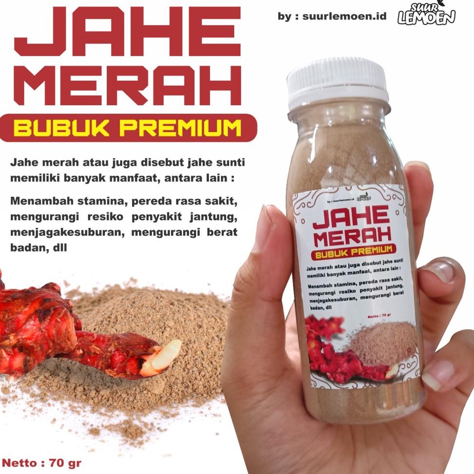

TERBARU Jahe Merah Bubuk Murni 60 gram 120 gram by Suur Lemoen ID
