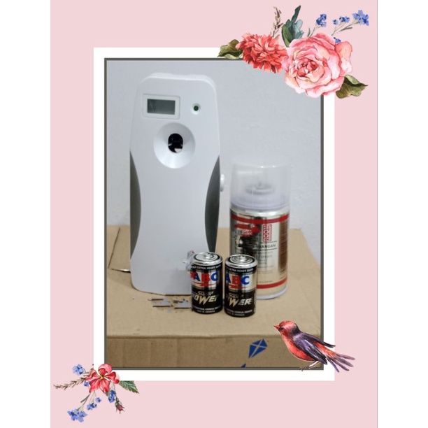 Dispenser Mesin Pengharum Ruangan Spray Dapet Refill + battery (New)