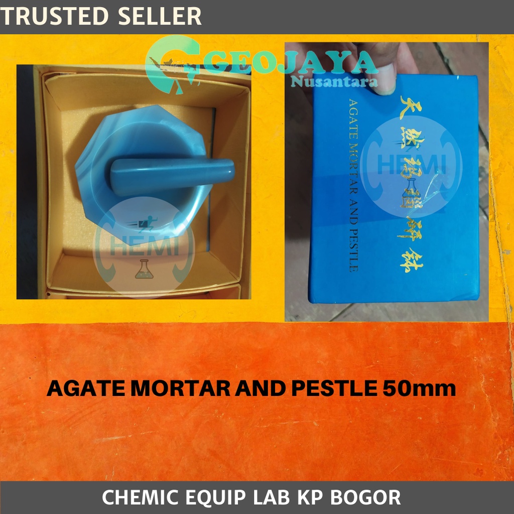 AGATE MORTAR AND PESTLE 50mm