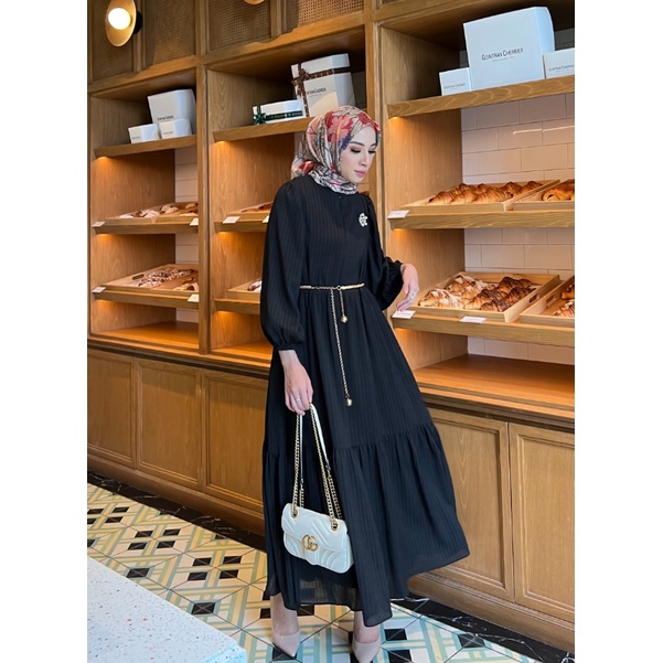 Ameena Dress Black by Gonegani