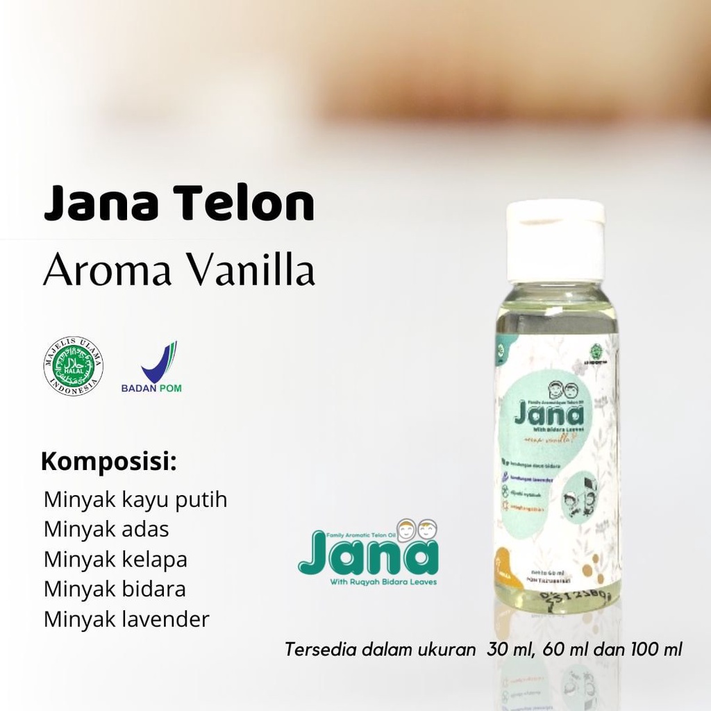 (FREE GIFT) Jana Telon Oil Minyak Telon Bayi &amp; Dewasa Minyak Bidara Ruqyah - 30 ml