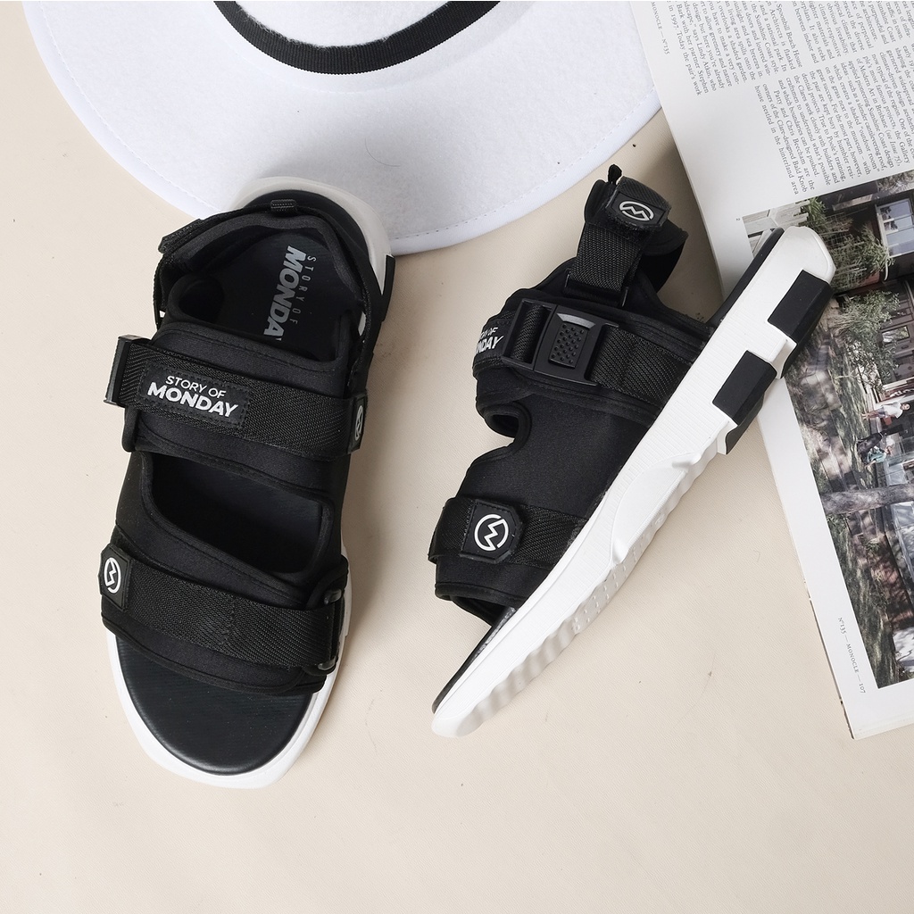KIMBER BLACK |ManNeedMe x Monday| Sandal Pria Sendal Gunung Hiking Cowok Casual Traveling ORI