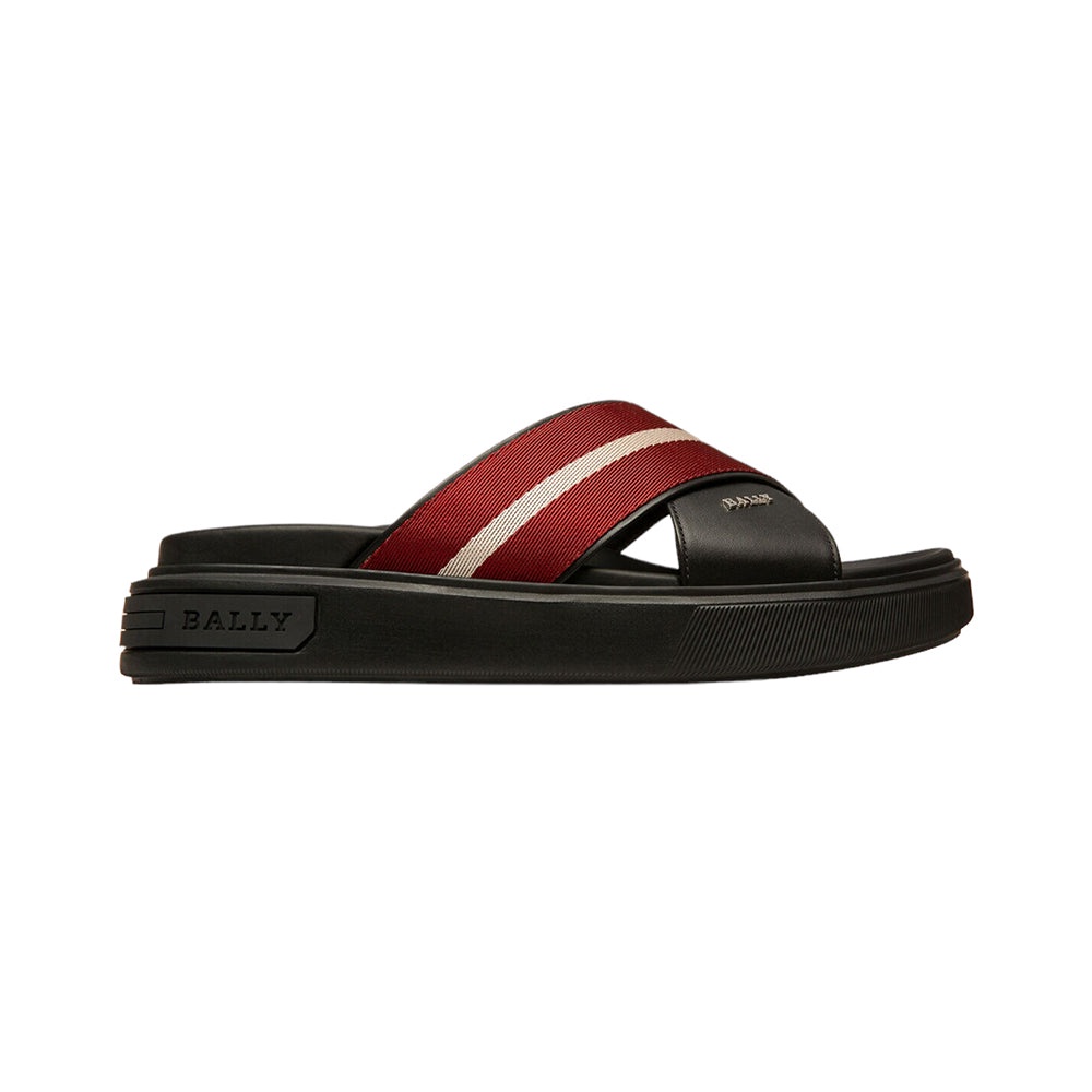 Blly SS23 Jake Lift Leather Sandals Black/Red