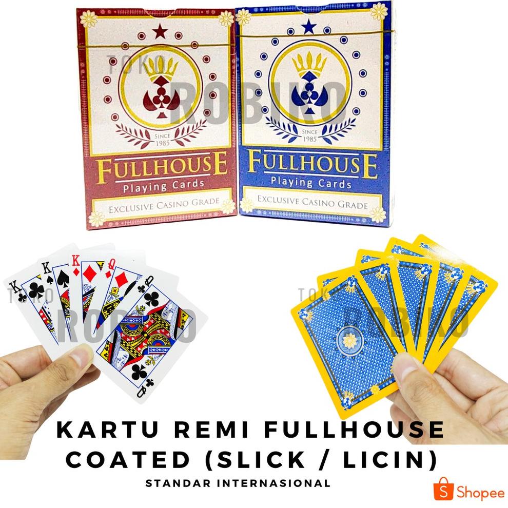 [spin1] Kartu Remi Full House - Licin, Glossy, Slick - Standar Internasional
