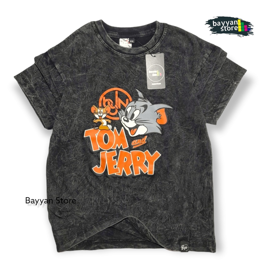 Bayyan Kaos Anak Laki Laki Umur 1-12 Tahun Bahan Cotton Washed