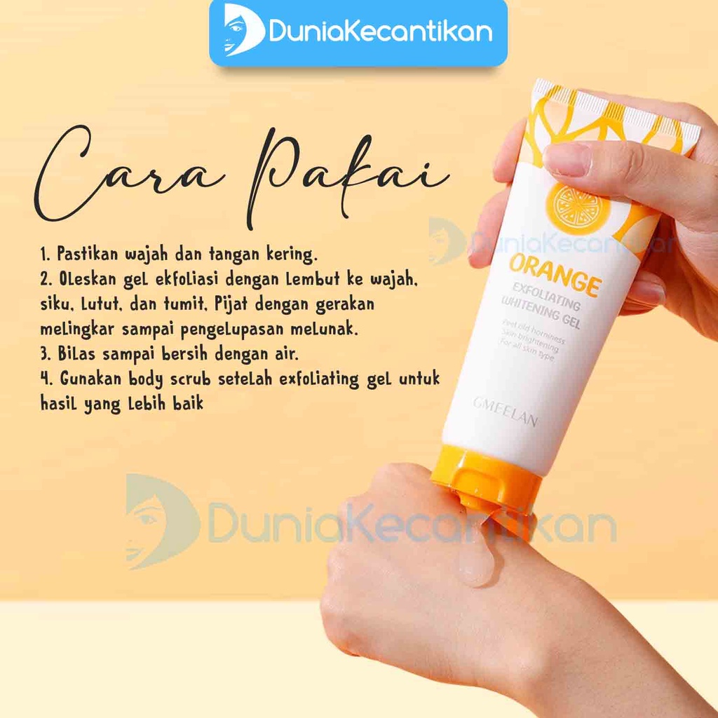 GMEELAN Orange Exfoliating Whitening Peeling Gel All in 1 Eksfoliasi Wajah Dan Badan Exfoliating Gel Mengangkat Sel Kulit Mati G meelan Face &amp; Body Scrub