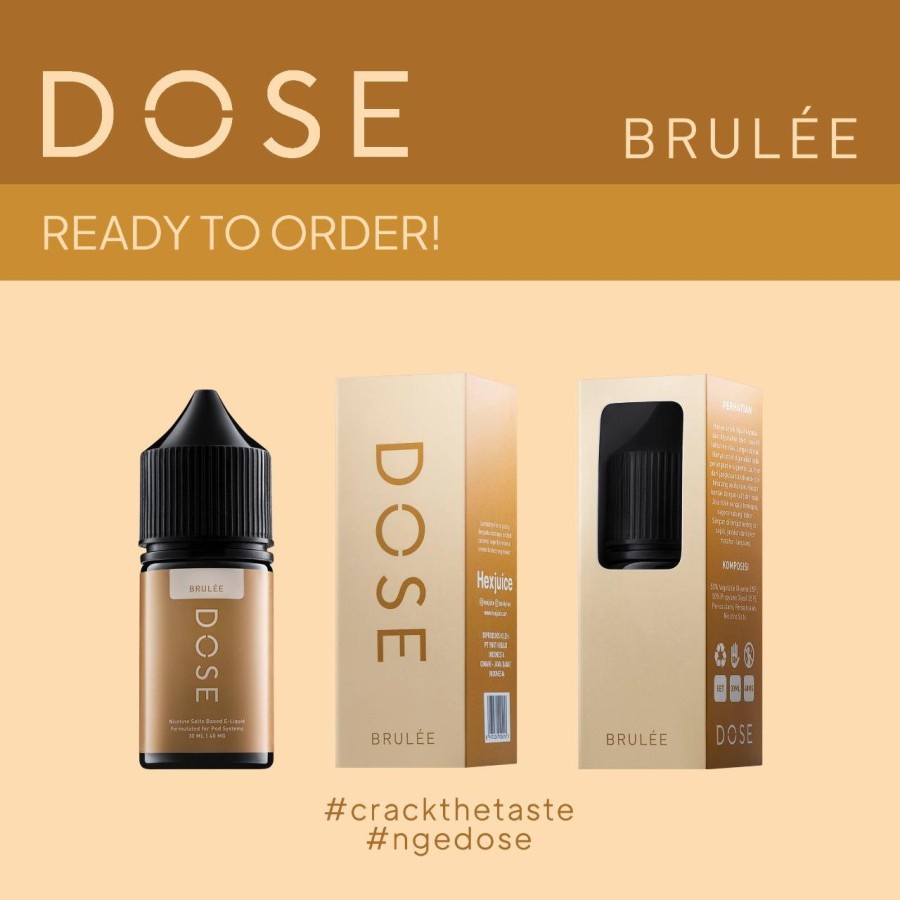 Dose Brulee Salt Nic 30ML 40MG by Hex Juice