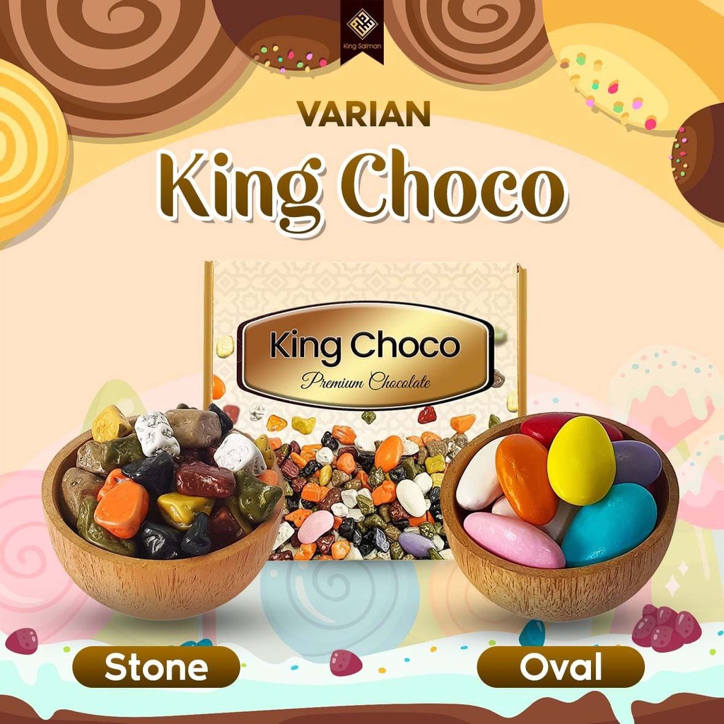 

King Choco Stone Dan Oval 100% Coklat Asli Premium Dari Turki Berat Total 570 Gram Renyah