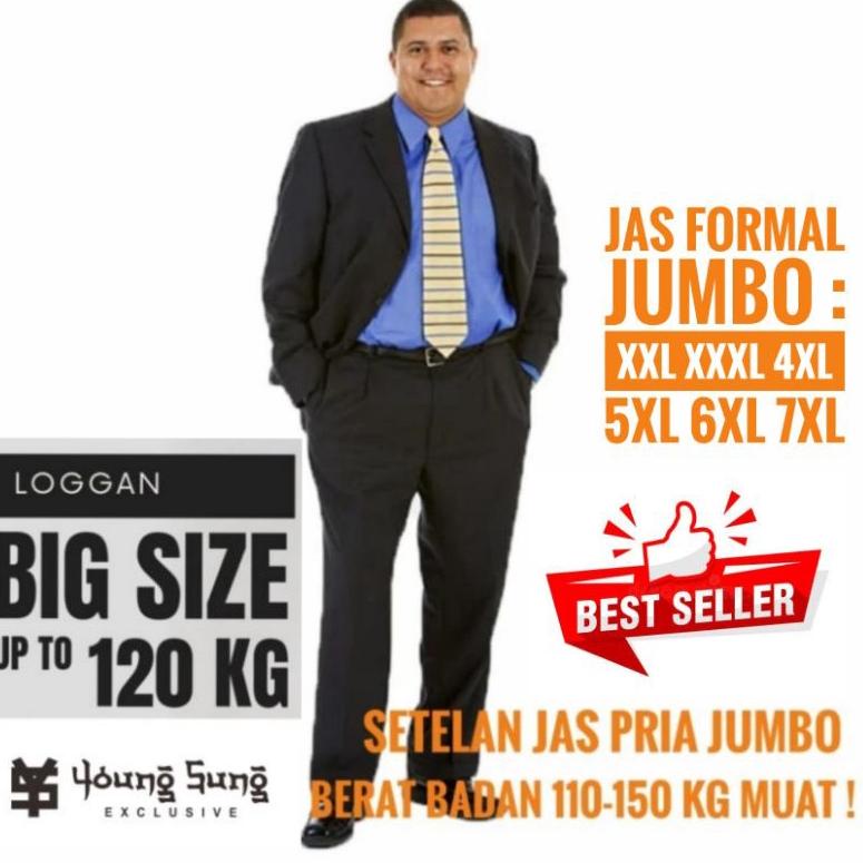 TERBARU SETELAN OUTFIT PRIA JUMBO 4XL 5XL 6XL JAS FORMAL BLAZER PRIA HITAM BIGSIZE JAS RESMI JAS AKA