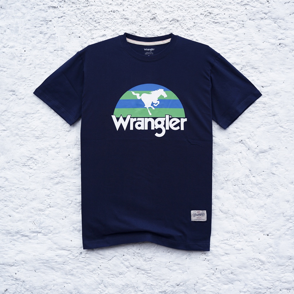 Kaos Wrangler | Kaos Pria | Putih | Rainbow Wild Horses