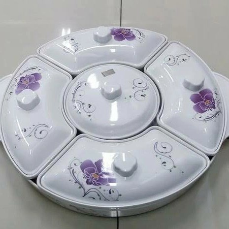 Terlaris Prasmanan Set Melamin Onyx Motif 14 Inch Party Set Onyx