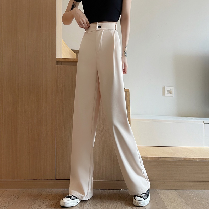 LOOSE PANTS TROUSERS CREAM CELANA ANTI KUSUT WANITA CELANA KULOT WANITA CELANA KANTOR FORMAL CELANA KERJA WANITA