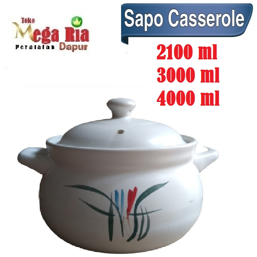 Panci Masak keramik Sapo Pendek Ceper Tebal Tahan Panas