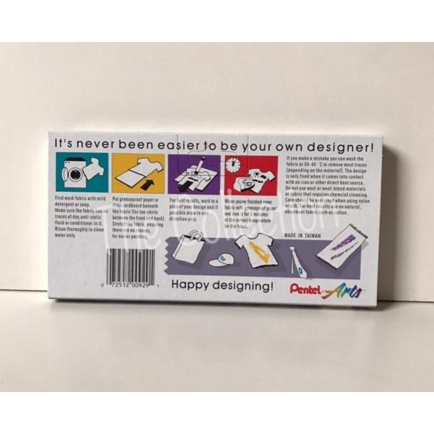 

ATK0321PT 15 warna Fabric Fun PTS 15 Pastel Dye Sticks PENTEL Baju