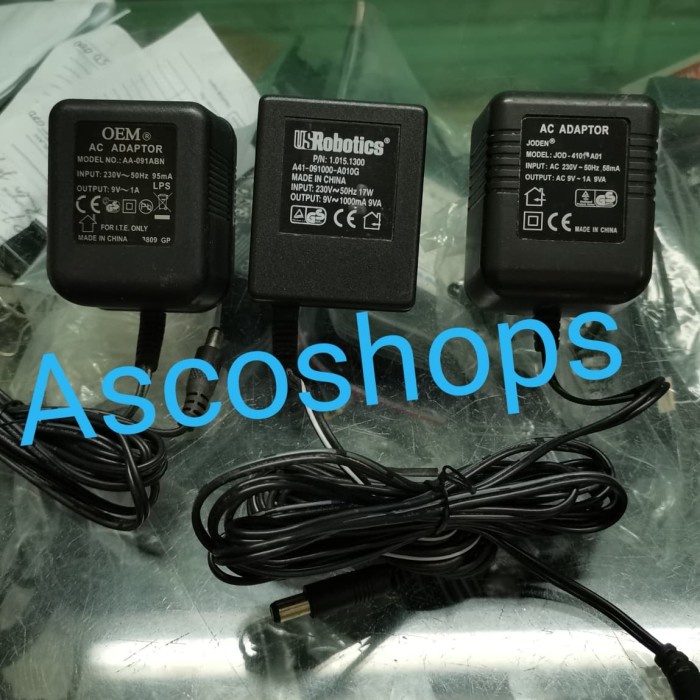 Adaptor 9V AC trafo 9 VAC u/ mixer audio timbangan dll 9 Volt AC
