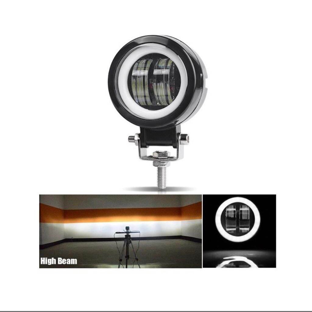 Lampu tembak daymaker sorot LED 3 lensa Cwl 2 mata LED 6d kotak bulat universal semua motor