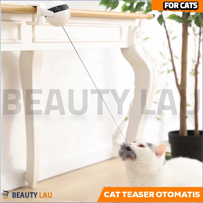 CAT TEASER OTOMATIS BERGERAK CAT TOYS MAINAN KUCING INTERAKTIF ANTI MALES DI RUMAH