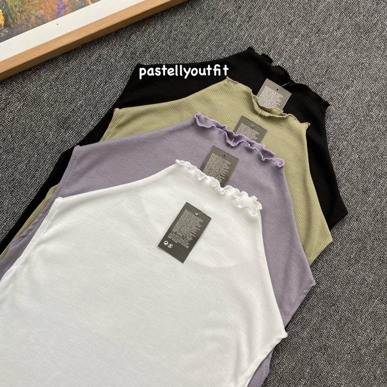 Inner Sleeveless Turtleneck Tanpa Lengan Wanita 4640