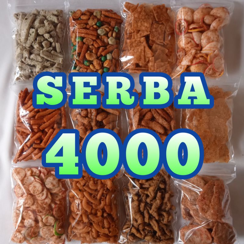 

Cemilan SERBA 4 RIBU Aja / Basreng, Keripik, Makaroni, Kacang