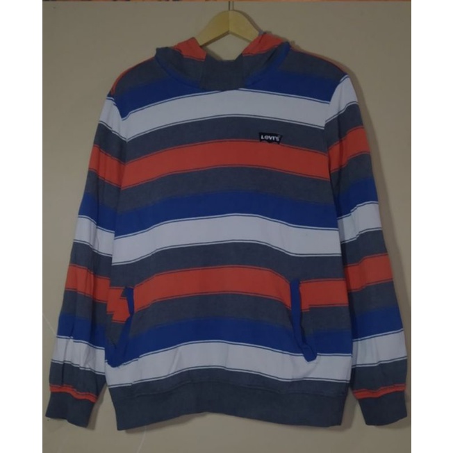 Hoodie levi's salur, pakaian second brand