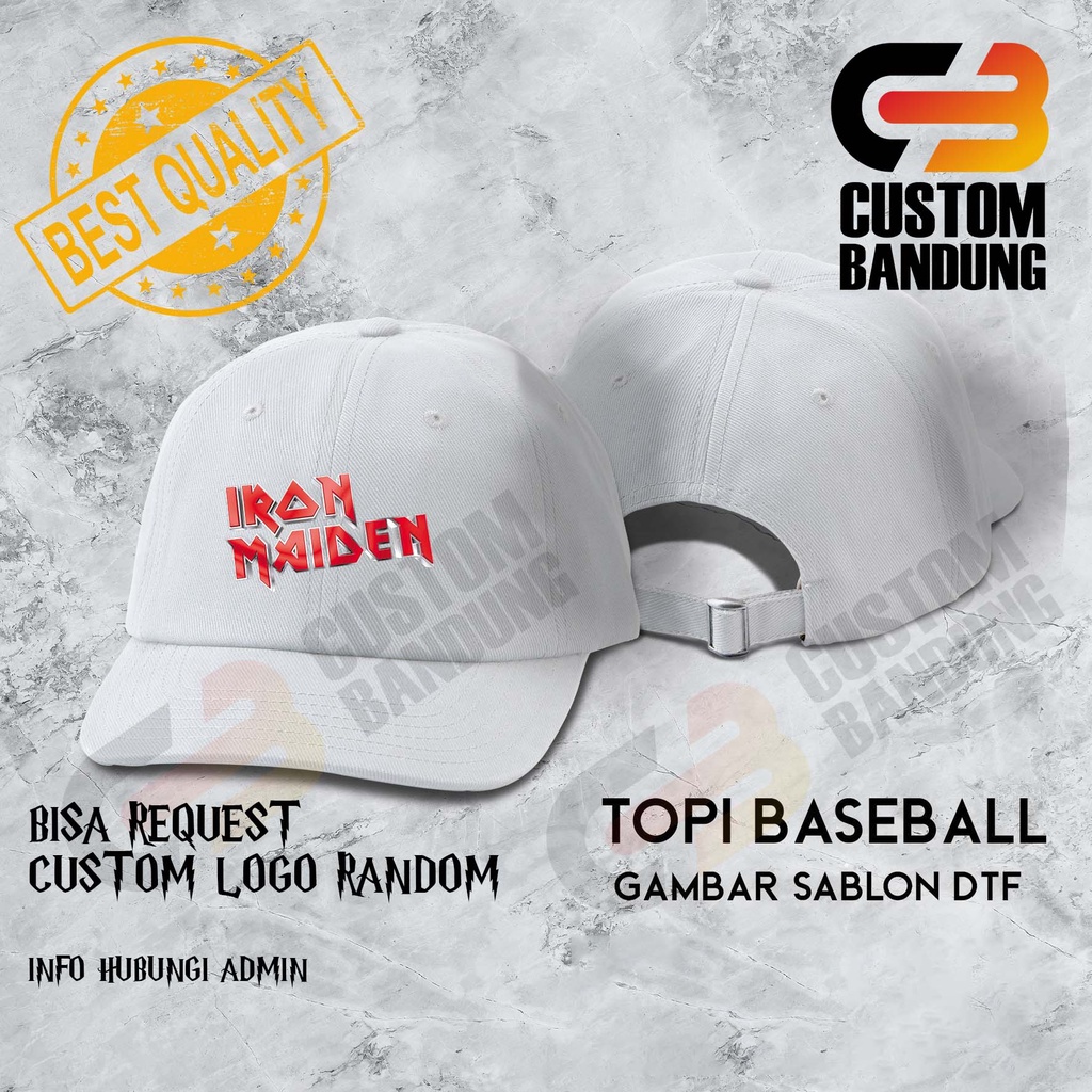 Topi Baseball  IRON MAIDEN Pria Wanita Topi Cap Bisa Tulis Nama Bisa COD Original High Premium Quality