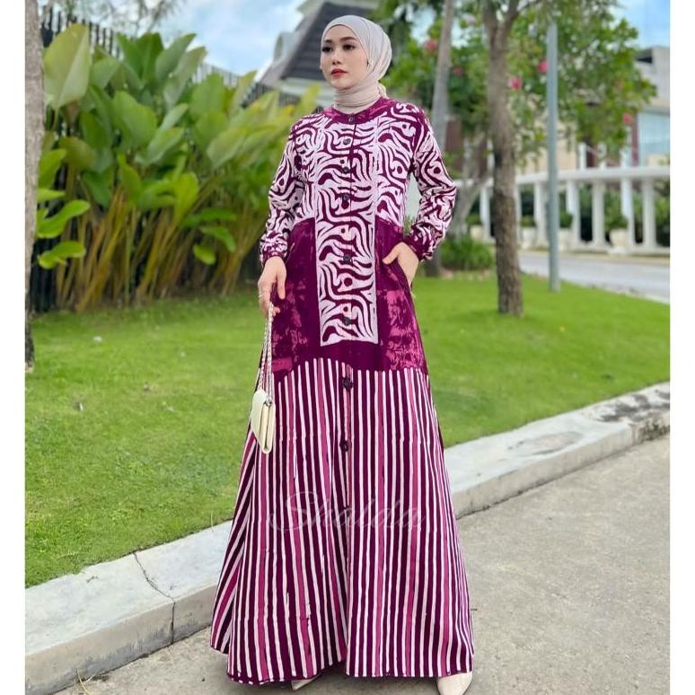 DISKON GAMIS TWILL ORI CANDI MEKAR TERBARU /  GAMIS RAYON CANDI MEKAR BUSUI FRIENDLY/ ORCHID DRESS /