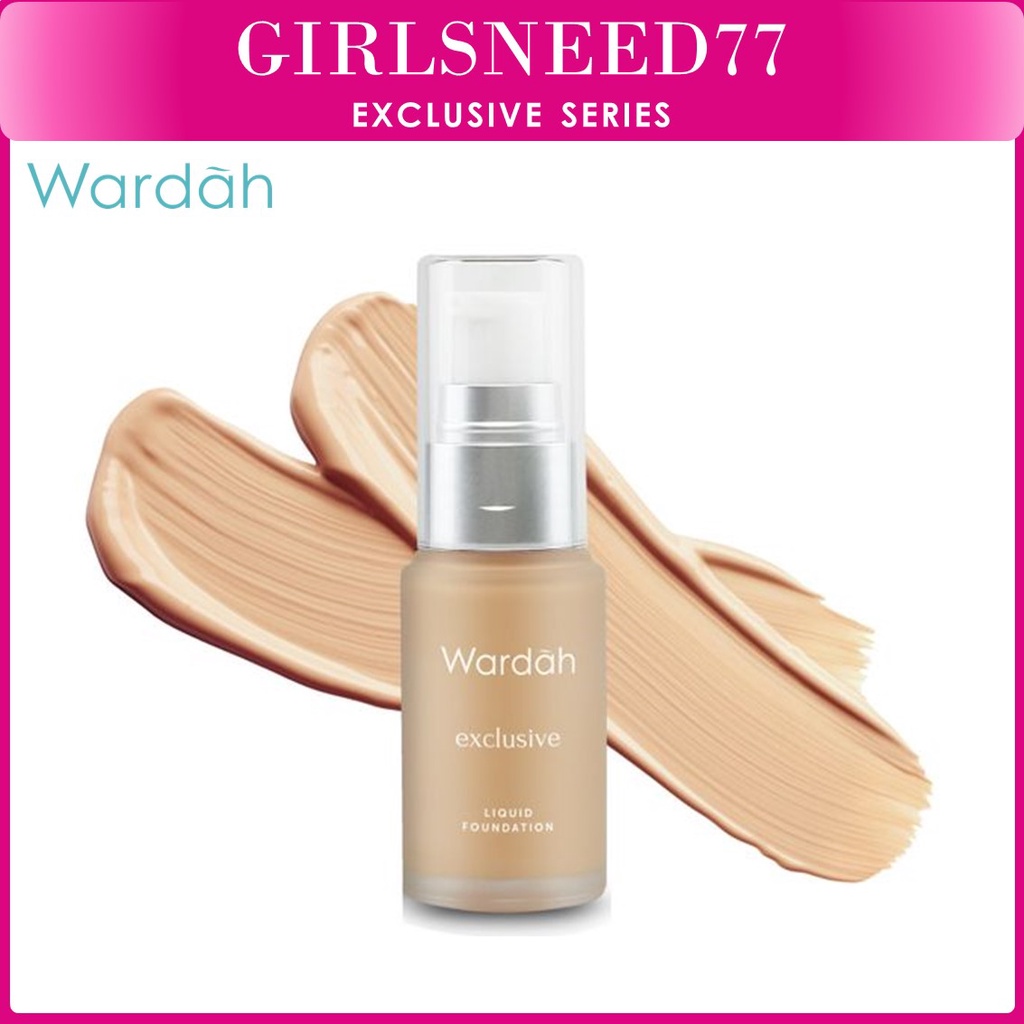 Wardah Exclusive Liquid Foundation  - Foundation Matte Yang Tahan Lama Hingga 8 Jam Girlsneed77 Official Store BPOM Kosmetik Medan Cosmetics Beauty Skin Care