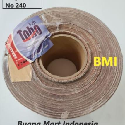 Amplas Roll Toho No 240 | Amplas Meteran Grit 240 | Amplas Besi
