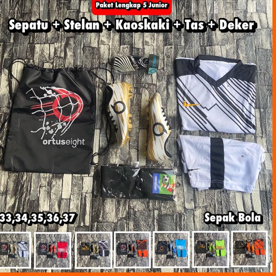 ♖ Paket Komplit 5 Sepatu Bola Anak TK SD SMP Ortus Ukuran 33 34 35 36 37 38 ✷